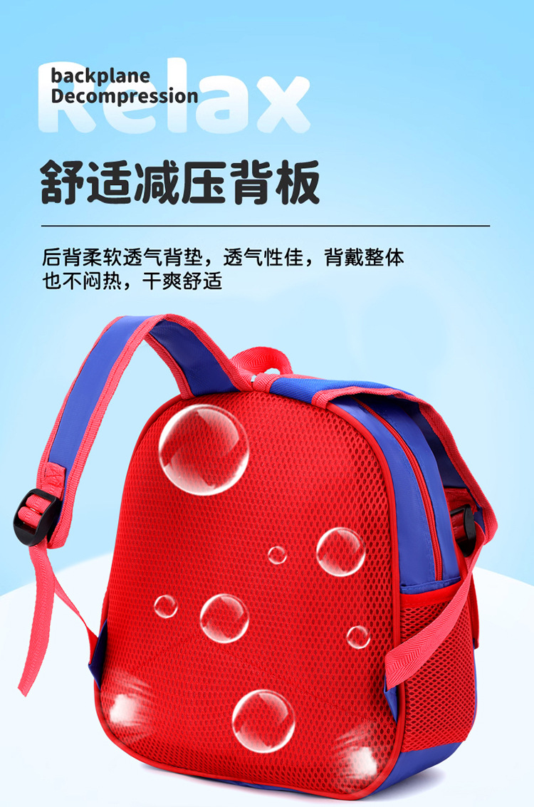 外贸厂家新款库洛米幼儿双背男女孩减负双肩包卡通防水书包详情7