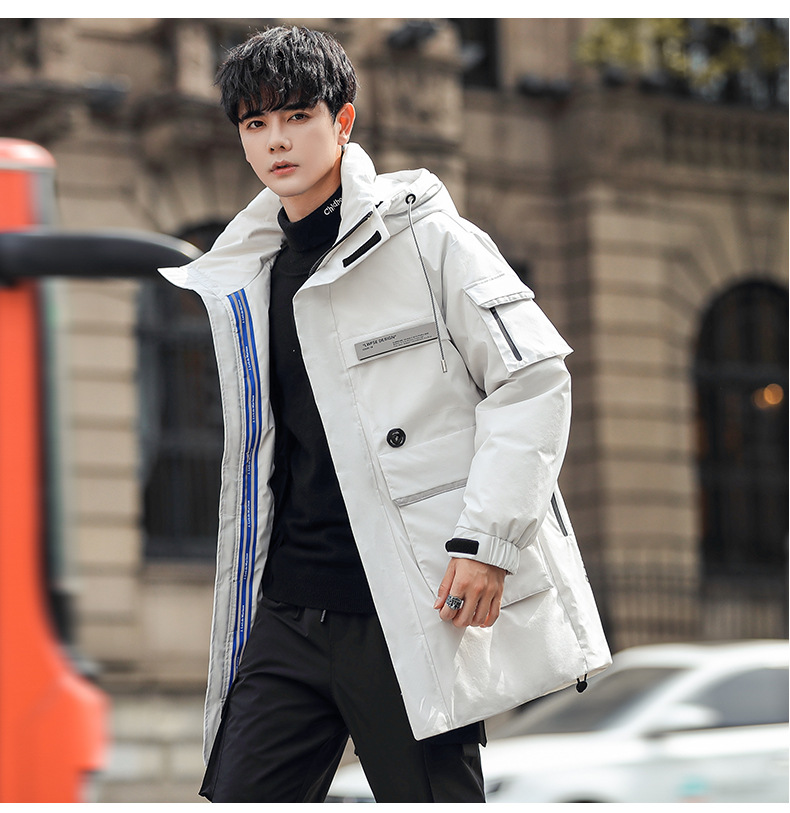 工装羽绒服男中长款2022年冬季新款男士保暖外套百搭男装潮牌上衣详情13