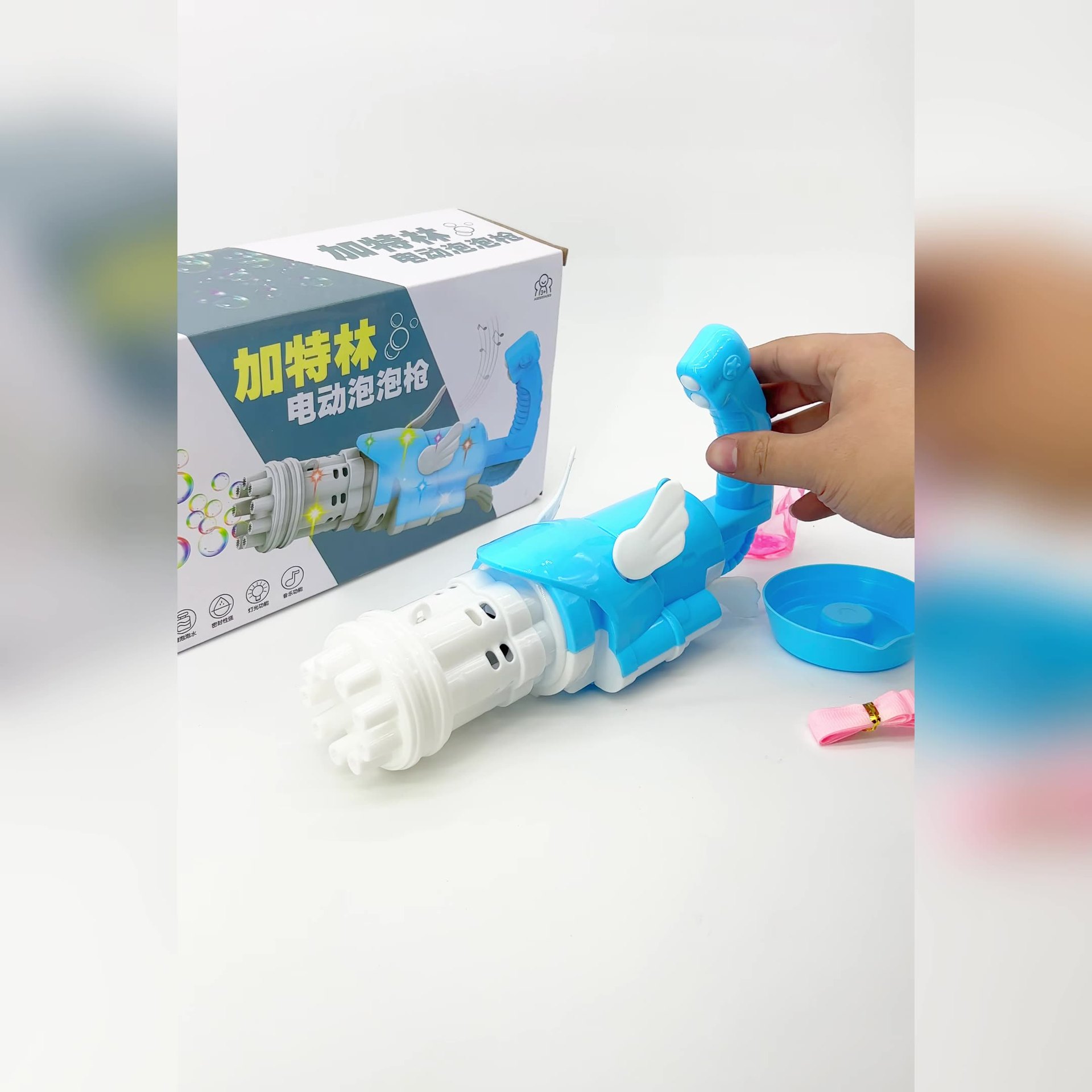 Bubble toys, Gatling bubble guns, children's bubble machines, multi-hole bubble blowing, children's toys, wholesale supply from street stalls pic 6