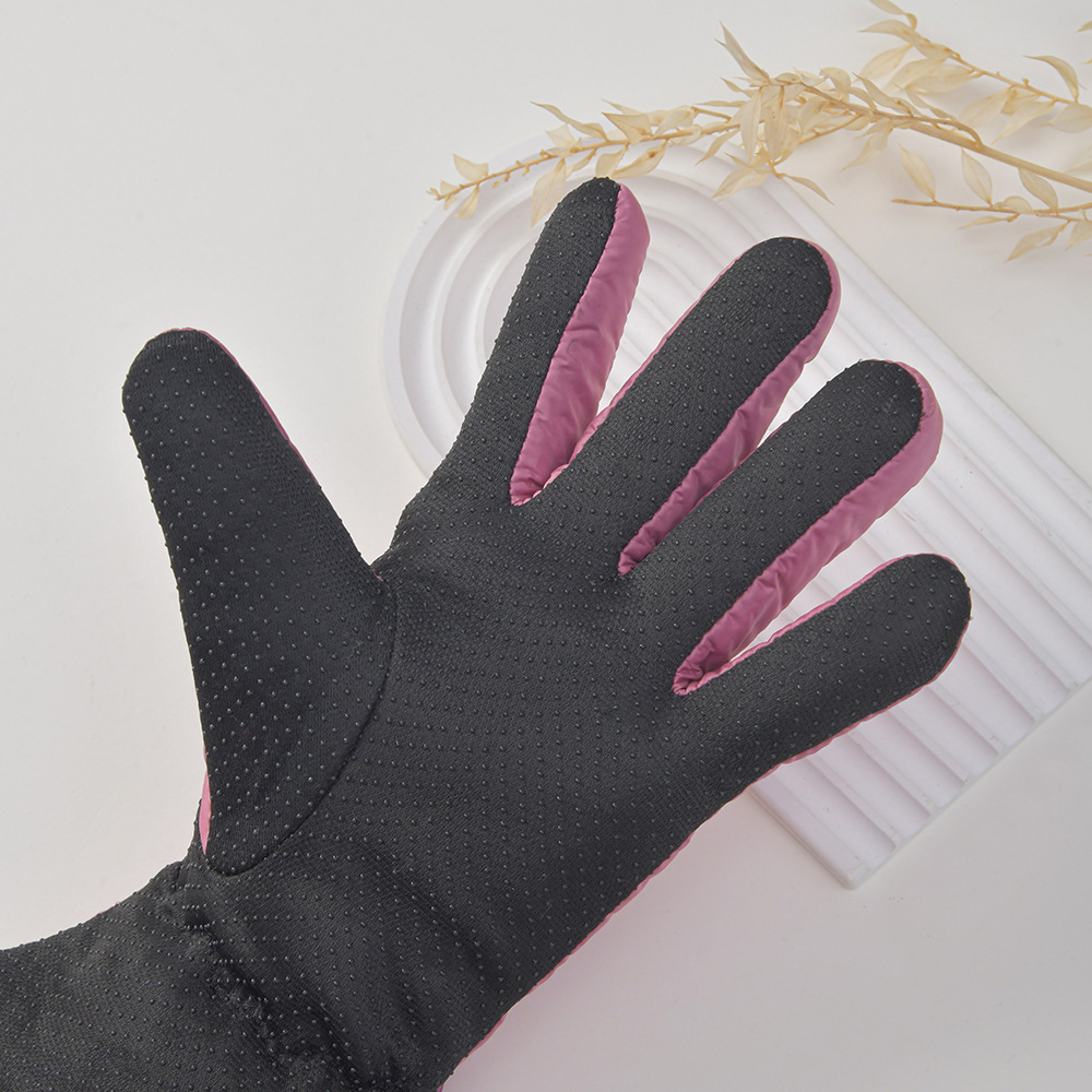 手套女冬季加厚款防滑不倒绒双色保暖骑行手套滑雪防寒成人手套详情11