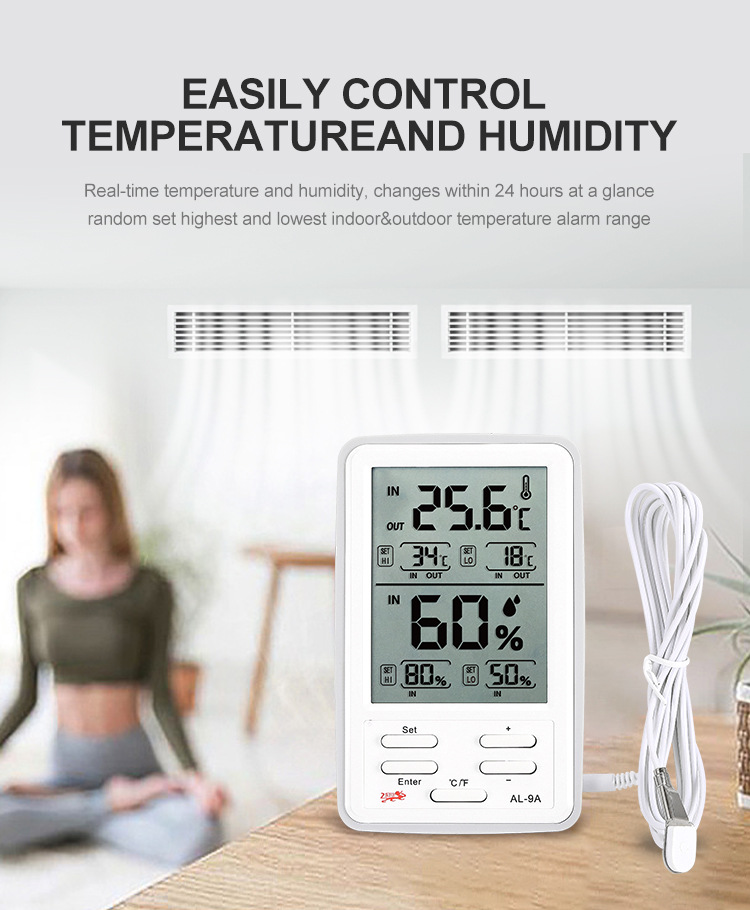 New type of temperature and humidity meter, indoor and outdoor high and low temperature alarm electronic thermometer, pharmacy cold storage temperature and humidity alarm pic 5