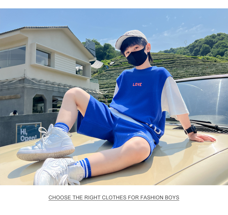 童装棉男童夏季套装夏装篮球服演出服夏天男宝宝衣服短袖儿童服装详情14