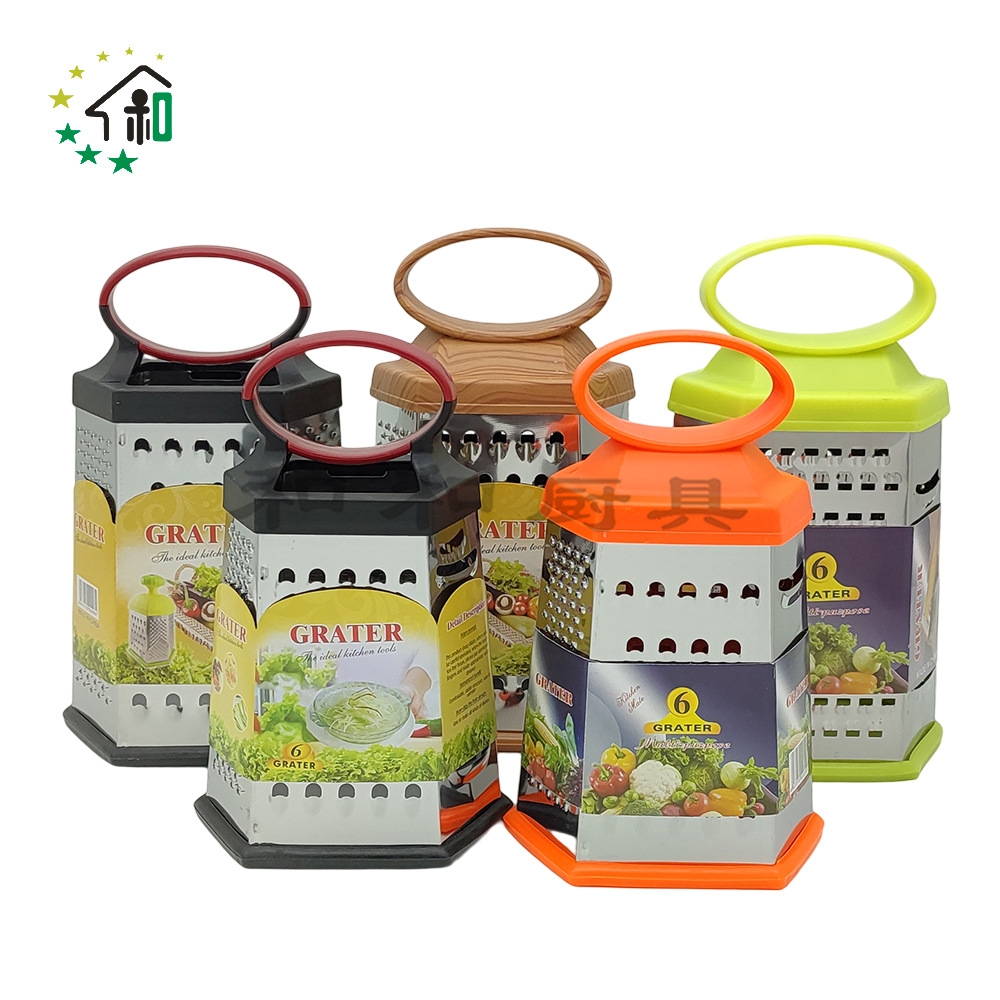 8-inch multi-functional six-sided vegetable grater, stainless steel slicer, cucumber and potato grater, kitchen peeler pic 18