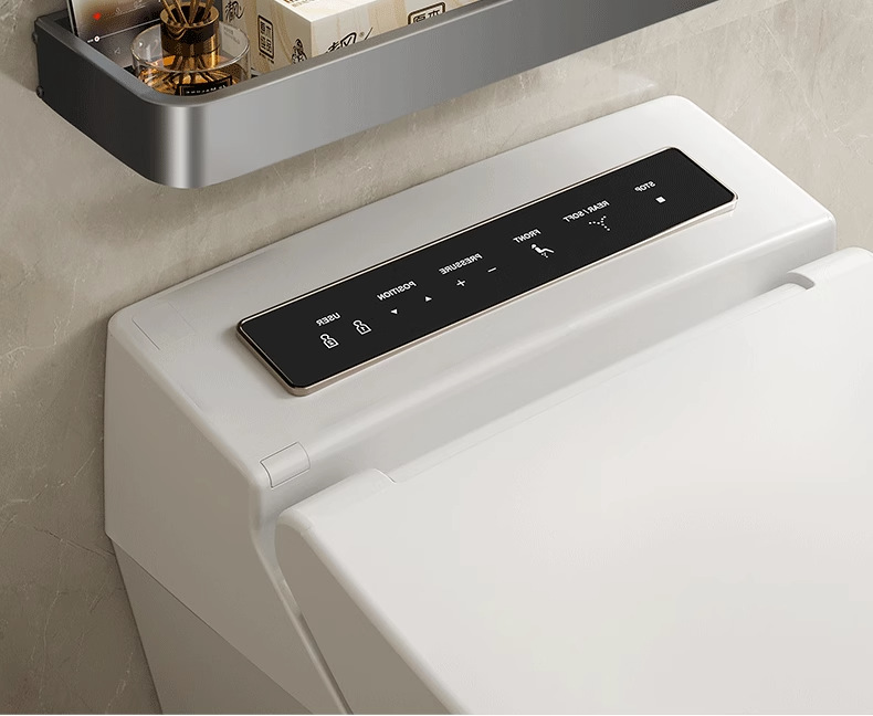A multi-functional wall-mounted washbasin and toilet storage rack above the toilet rack pic 38