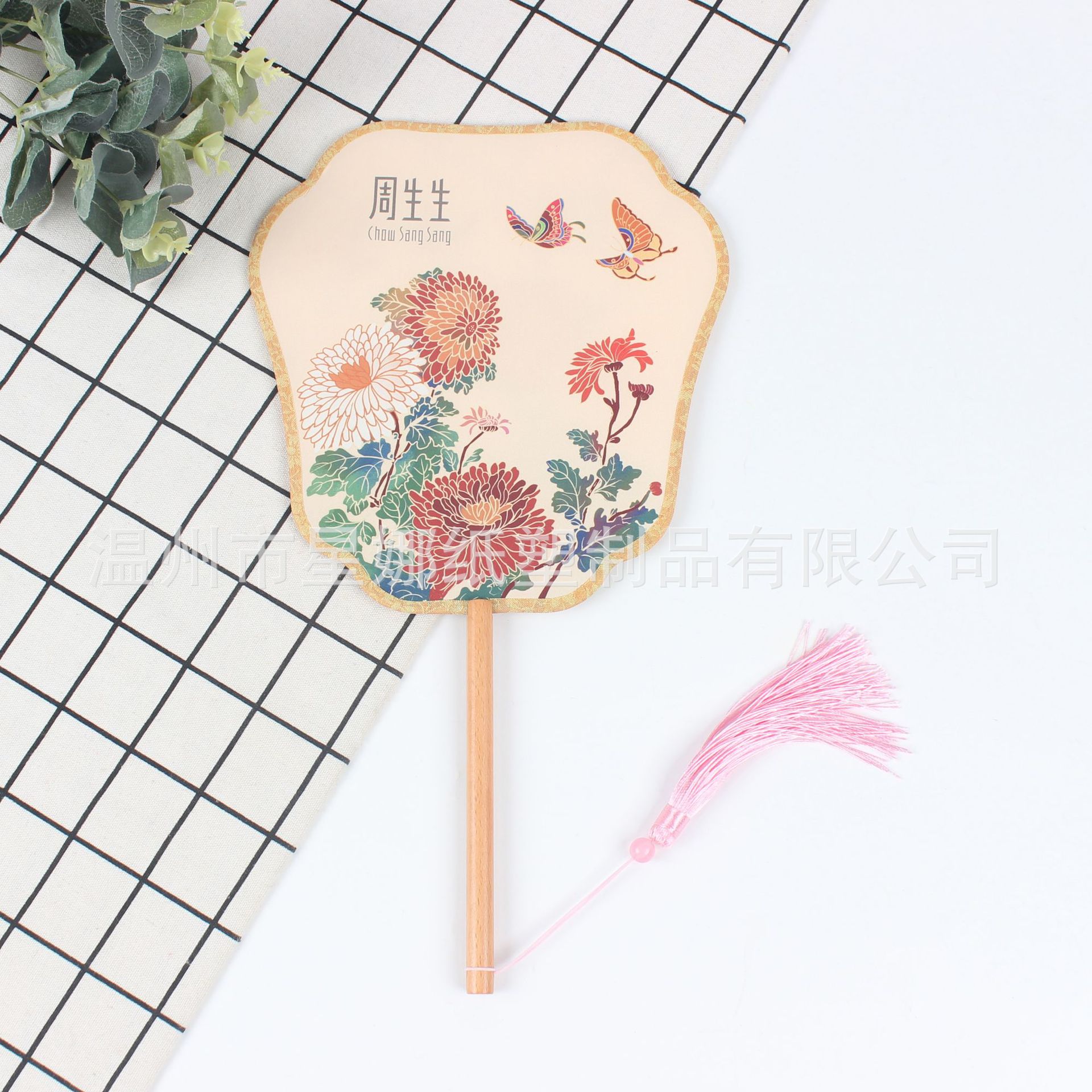 古风扇子企业团扇圆扇中国风蒲扇汉服刺绣宫廷团扇直供详情15