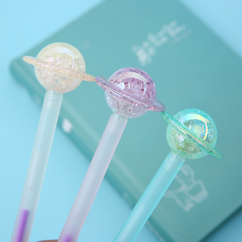 Wholesale of new creative stationery, rotating planet-shaped gel pens, and student quick-drying writing pens pic 2