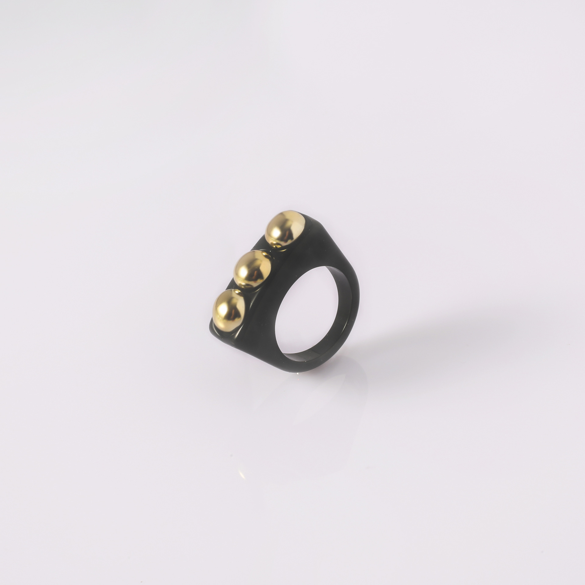 Aliexpress creative cold style ring, European and American fashion summer colorful gold joint ring factory direct sales pic 7