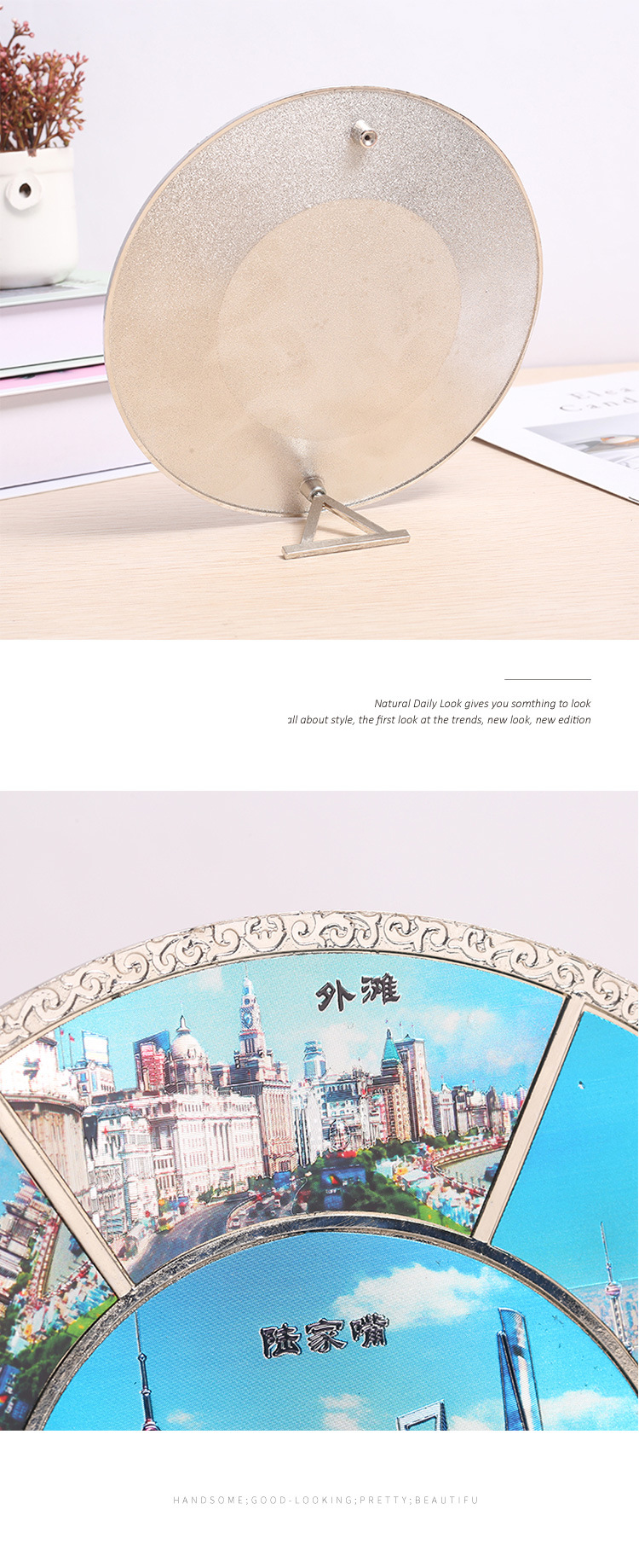 上海城市旅游景点纪念品东方明珠文创工艺碟摆件锌合金工艺品摆件详情5