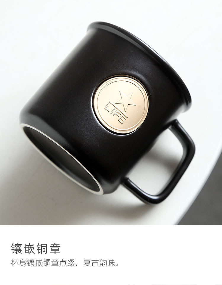 Starba-style mugs, copper plates, enamel cups, copper MEDALS, ceramic water cups, customizable logos, cultural and creative opening gifts pic 25
