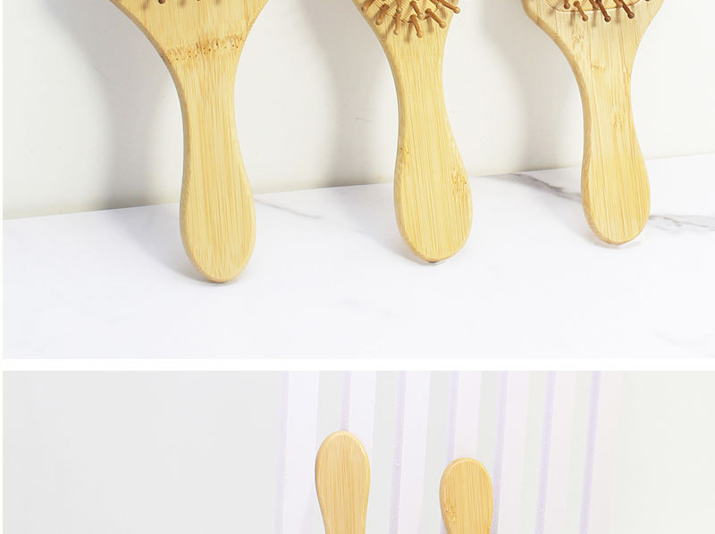 Wholesale of natural bamboo and wood combs, air cushion massage combs, large curly hair scalp massage combs, hair styling combs, and hair smoothing airbags pic 9