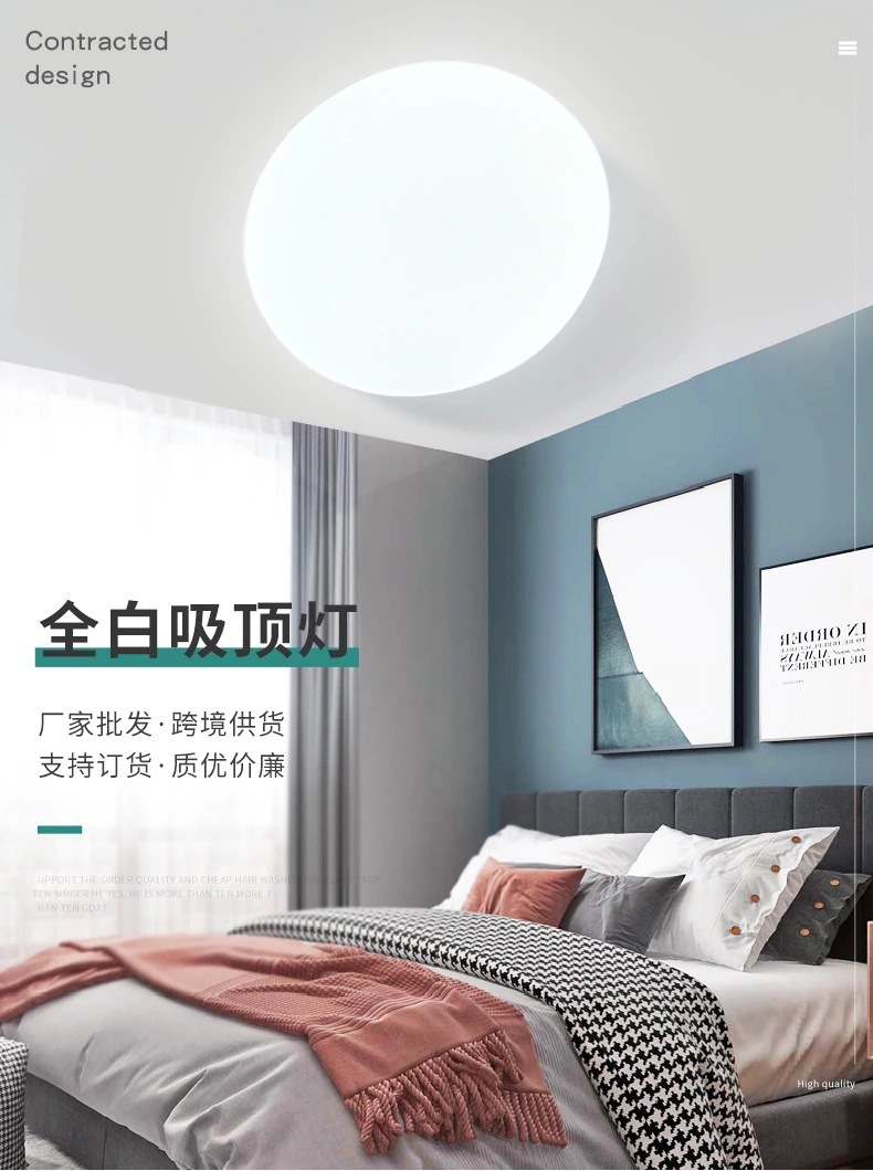Modern and simple led ceiling lamps, living room lamps, circular bedroom and dining room lamps, balcony and corridor lighting engineering ceiling lamps pic 12