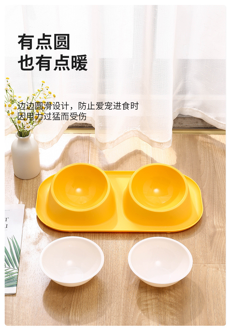 宠物不锈钢双碗宠物倾斜碗宠物食具猫碗狗盆宠物碟子宠物水碗详情9