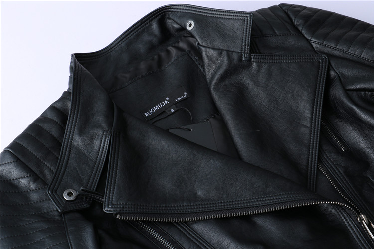 韩版新款莫文蔚明星同款机车PU皮衣女装上衣皮夹克短款修身显瘦黑详情22