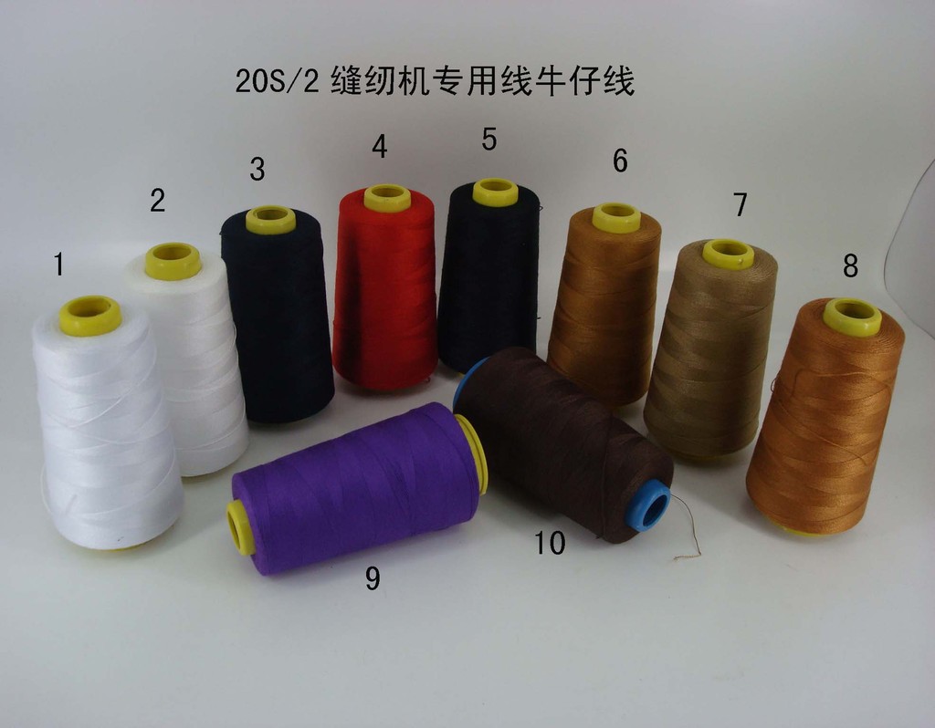 黑白色现货602 603缝纫线涤纶 薄型面料雪纺纱丝巾拷边线厂家详情7