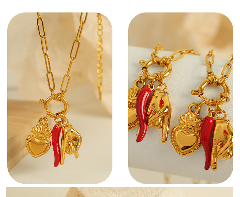 Cross-border best-selling necklace, high-end and elegant design, collarbone chain, European and American retro, versatile and fashionable pendant for women pic 11