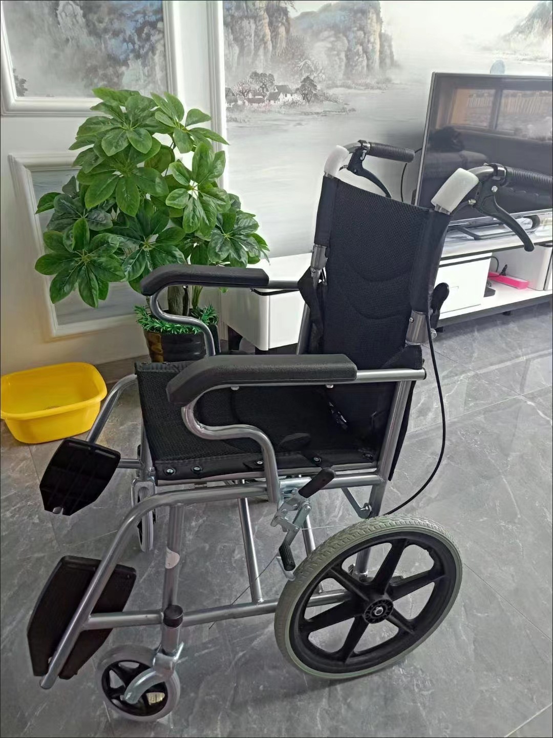 16寸折叠轮椅后轮，轮椅一体轮，16寸轮椅一体轮，轮椅轮子详情9