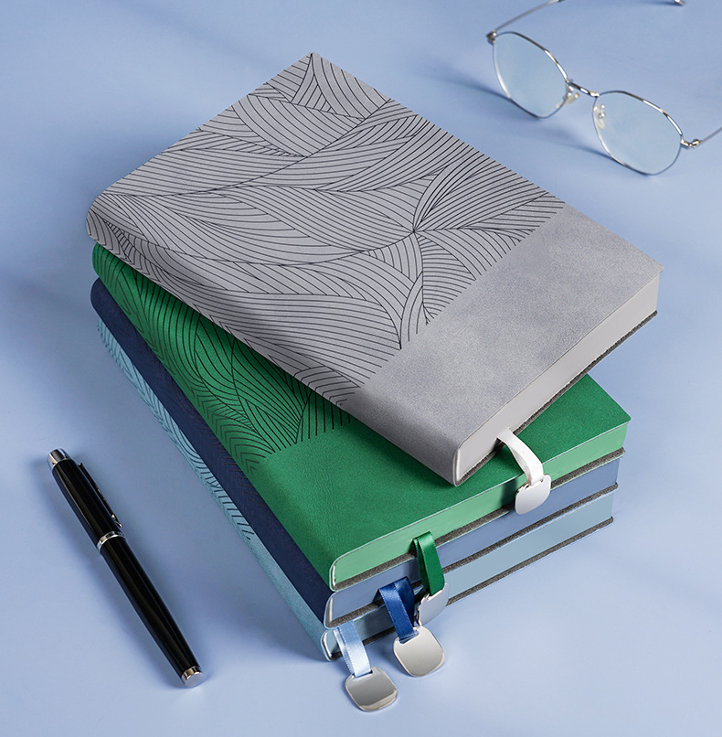 Soft leather sheepskin business high-end diary, thickened notebook gift box set, customized logo printing pic 4