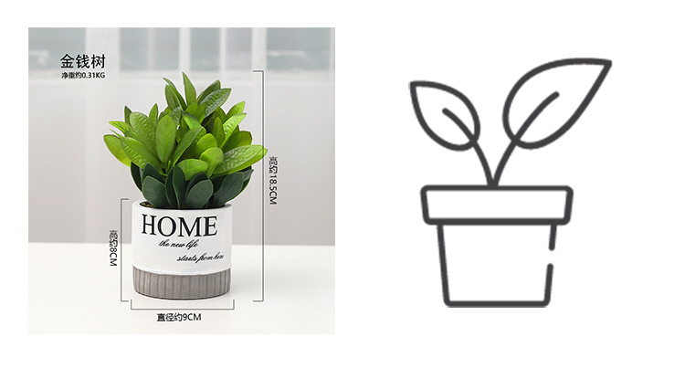 Nordic-style creative small clear cement POTS, artificial plant potted plants, office desk atmosphere decoration and arrangement pic 9