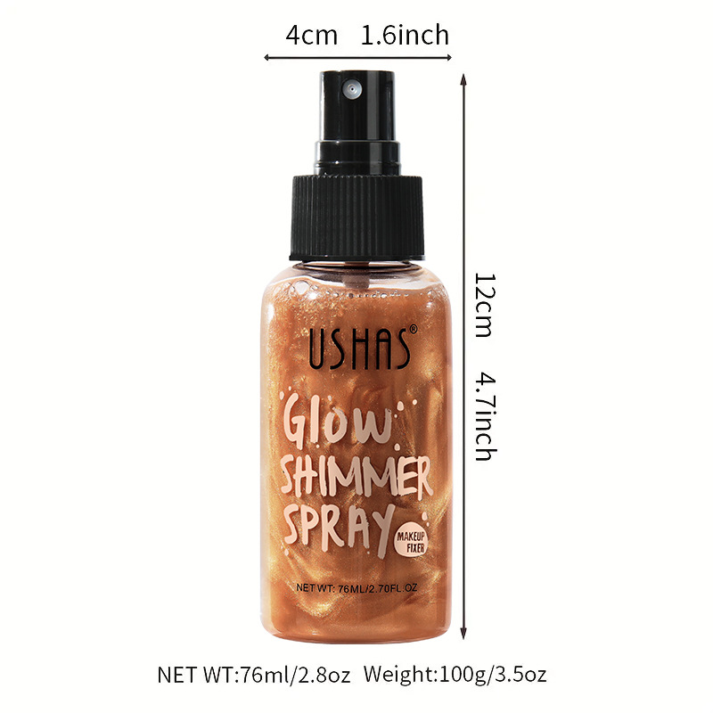 USHAS cross-border in-stock bestseller Liquid Highlighter Brightening Foundation, Concealer, long-lasting, waterproof and glitter powder pic 10