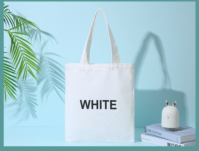 纯色可加印logo手提帆布手提包女环保棉布购物袋简约学生帆布包女详情12