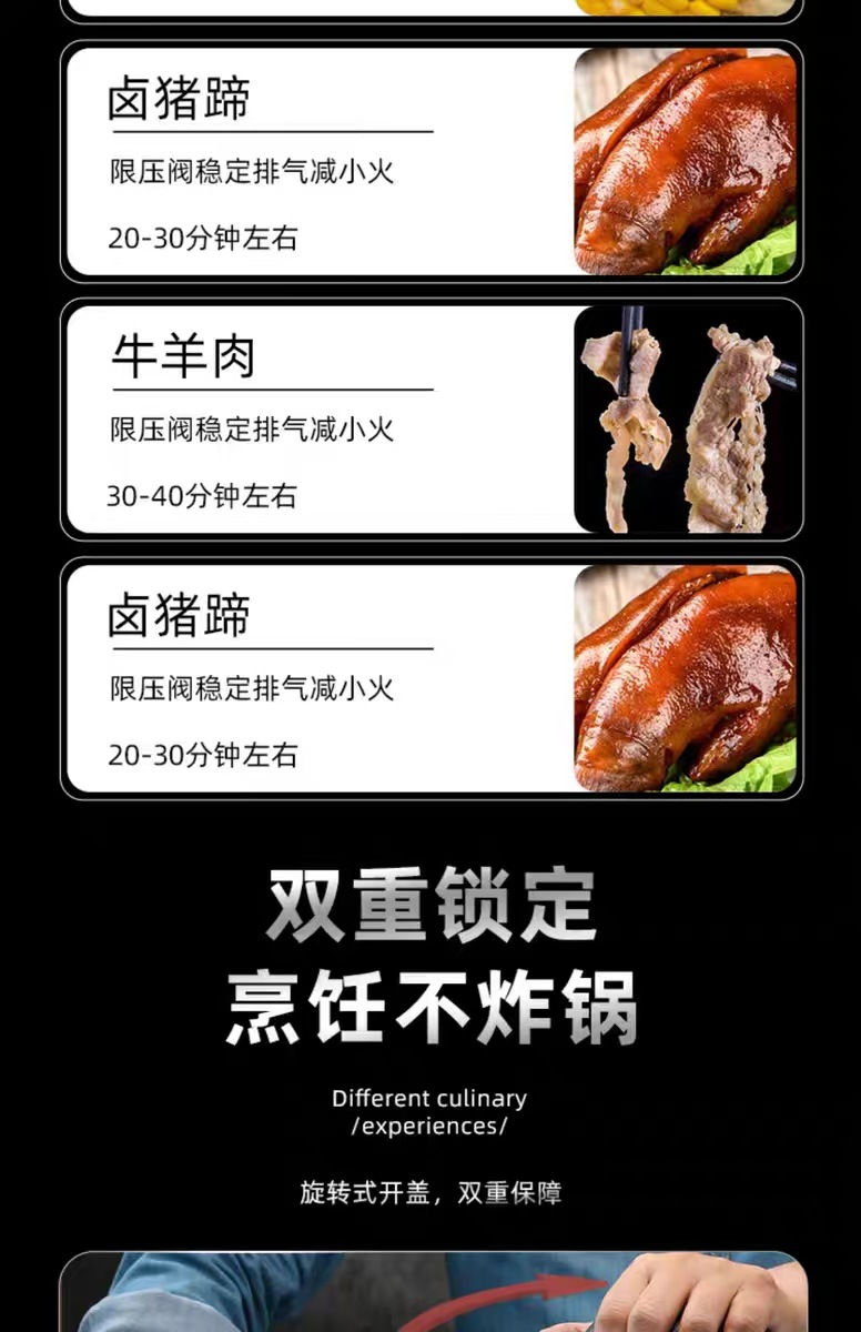 超大不锈钢防爆压力锅商用大容量高压锅燃气电磁灶通用饭店专用压力锅详情9