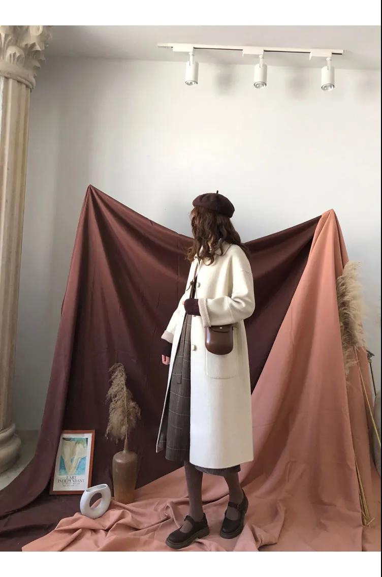 POLO领呢子大衣女中长款毛呢外套2022秋冬流行小个子风衣外套女装详情10