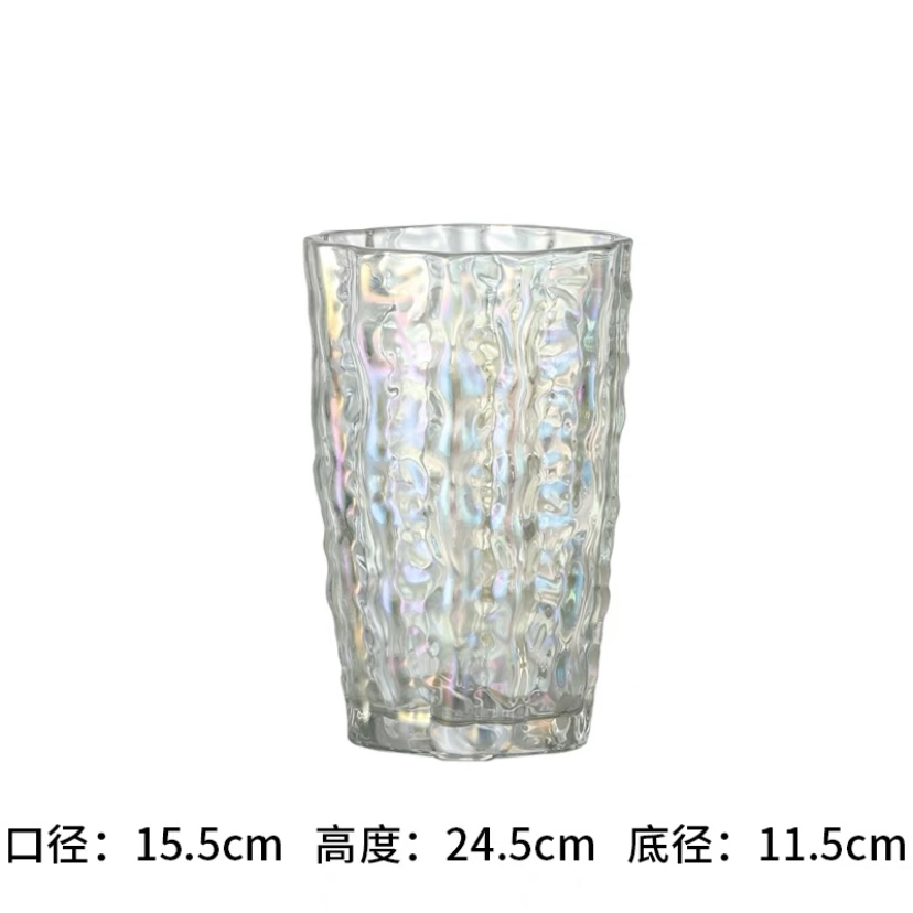 宇行玻璃北欧彩色玻璃花瓶客厅百合花玫瑰水养水培花插餐桌装饰摆件水晶花瓶详情18