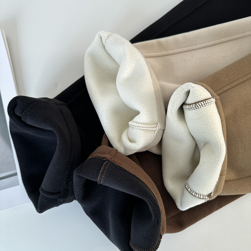 【温暖一条过冬】巨显瘦好搭的毛呢裤女加绒加厚显瘦高腰九分裤详情5