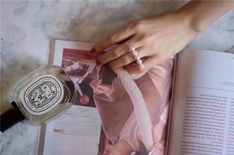 14k包金铜镀真金淡水珍珠空托戒指多珠平衡木开口戒指托新款保色详情3