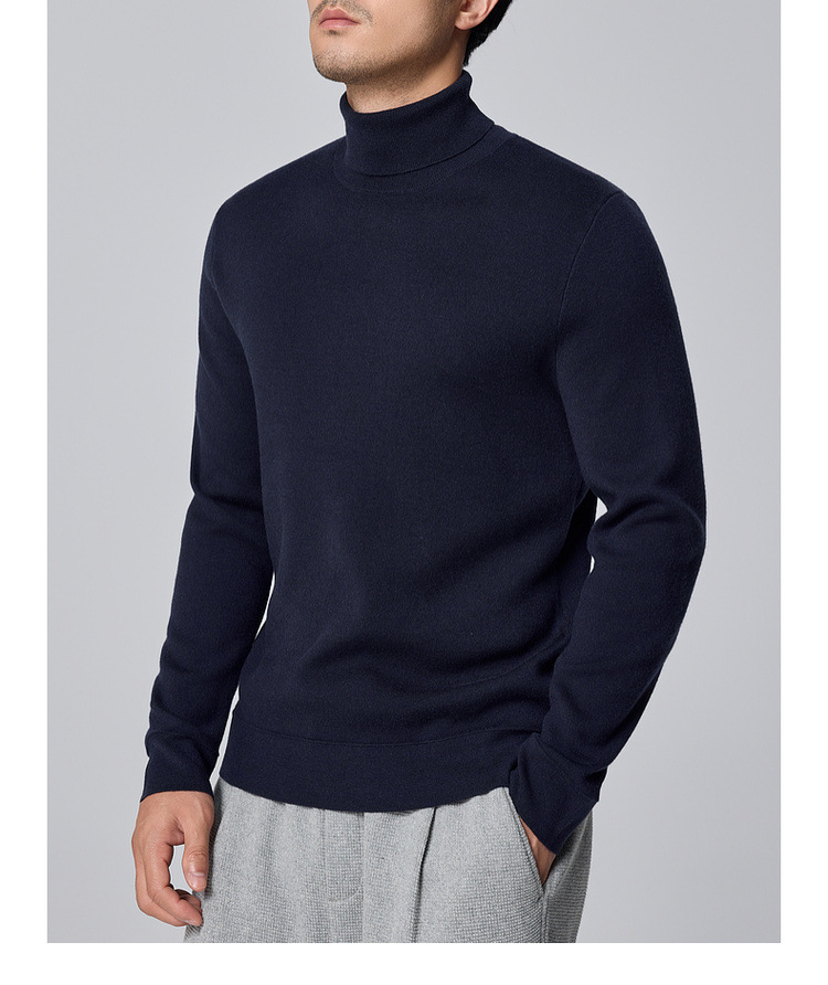 墨麦客男装基础高领男士羊毛衫2024冬季新款纯色打底毛衣男21912 pic 26