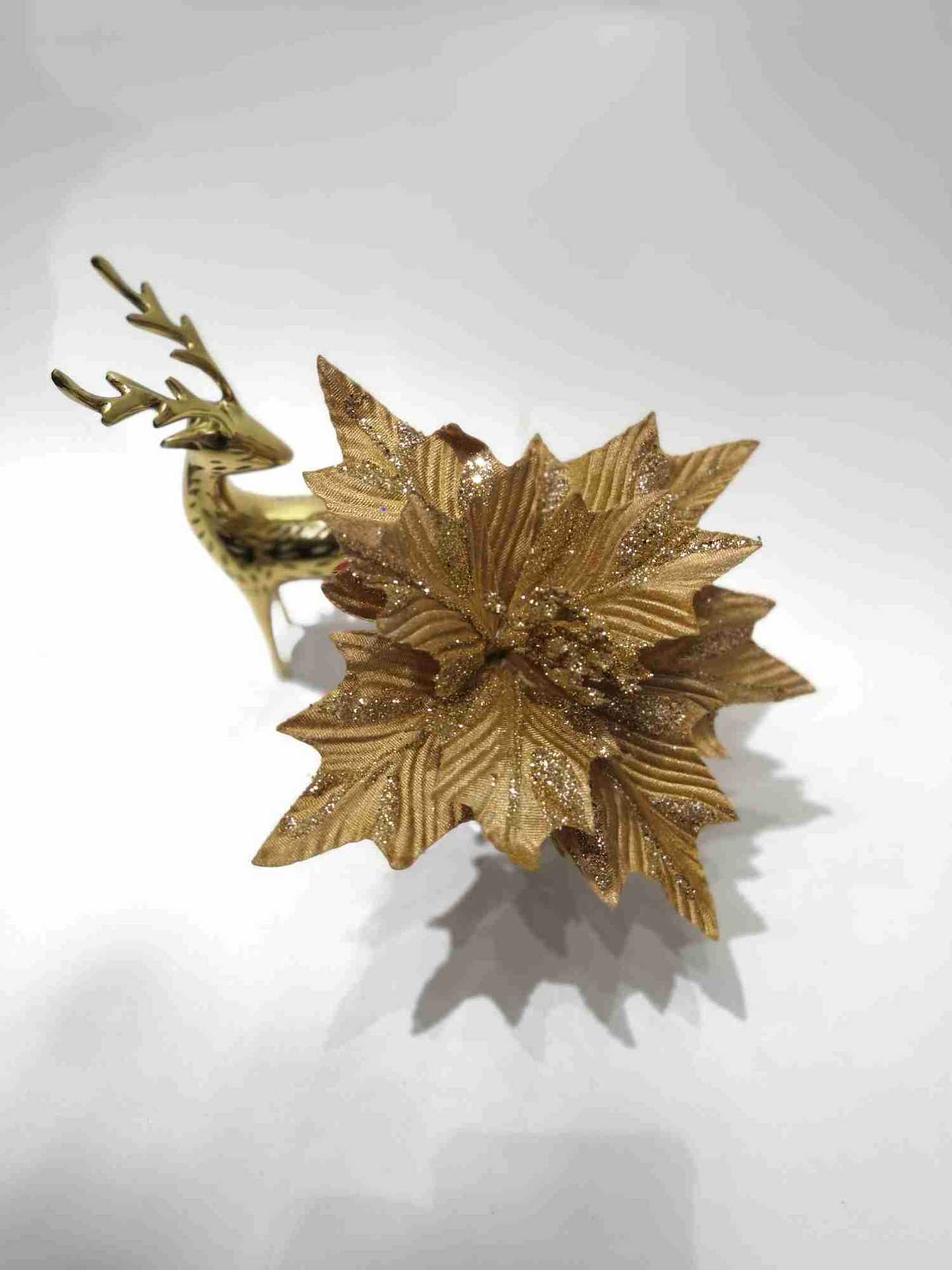 现货处理圣诞花橱窗聖誕散装金色ps手工圣诞树圣诞装饰详情5