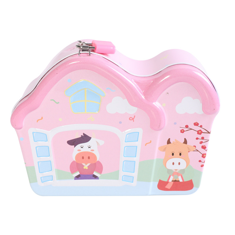 DME040 New cartoon animal little house with lock piggy bank, change bank, Kuromi style design piggy bank, Iron Man stock, New Zealand Dollar piggy bank, health tea packaging box pic 27