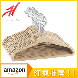 Factory wholesale ABS flocking anti-slip clothes hangers, clothing store organization, seamless storage, home clothes hanging, magic clothes rack pic 5