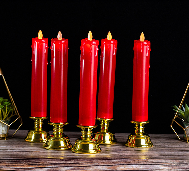 仿真电子蜡烛led蜡烛灯气氛布置蜡烛灯无烟装饰灯长杆摇摆蜡烛详情6