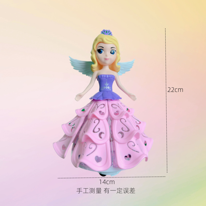 女孩艾莎跳舞旋转玩具冰雪奇缘公主儿童玩具万向灯光音乐礼物白雪详情4