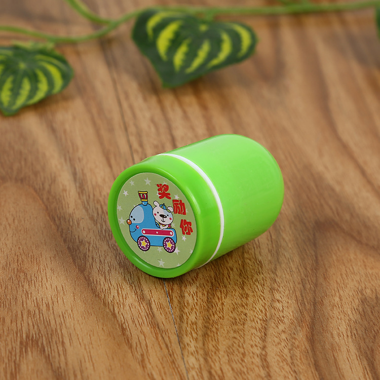 24pcs卡通儿童圆形橡胶塑料盖章 老师评价标语文具礼品详情6