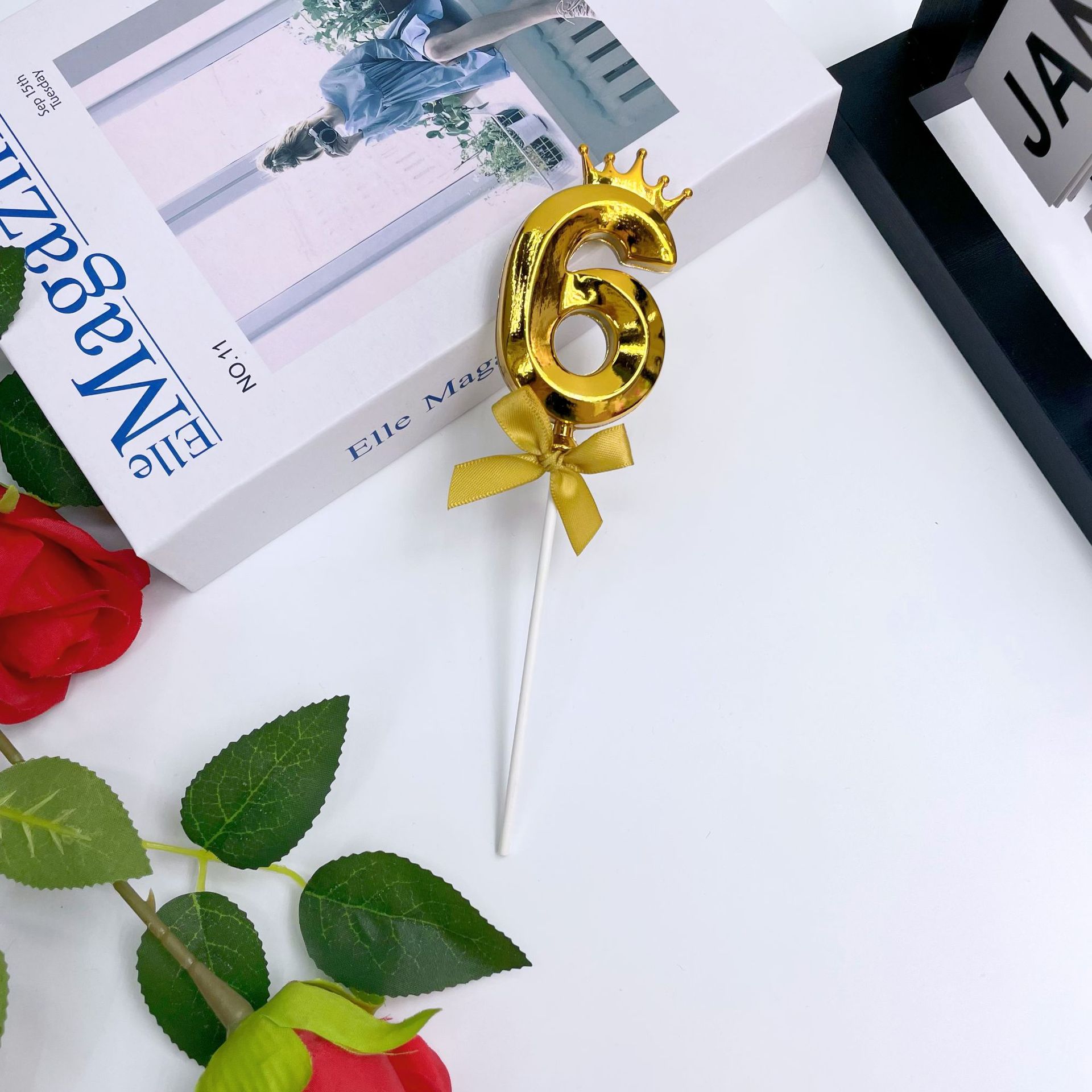 跨境创意新品3D立体皇冠数字插件派对生日蛋糕烘焙甜品台装饰摆件详情15