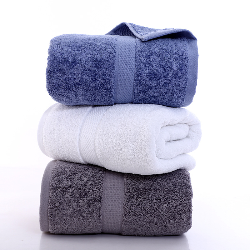 Wholesale pure cotton bath towels 80*160 thickened and enlarged bath towels with water absorption. Wholesale pure cotton bath towels for home use, hotels and beauty salons pic 8