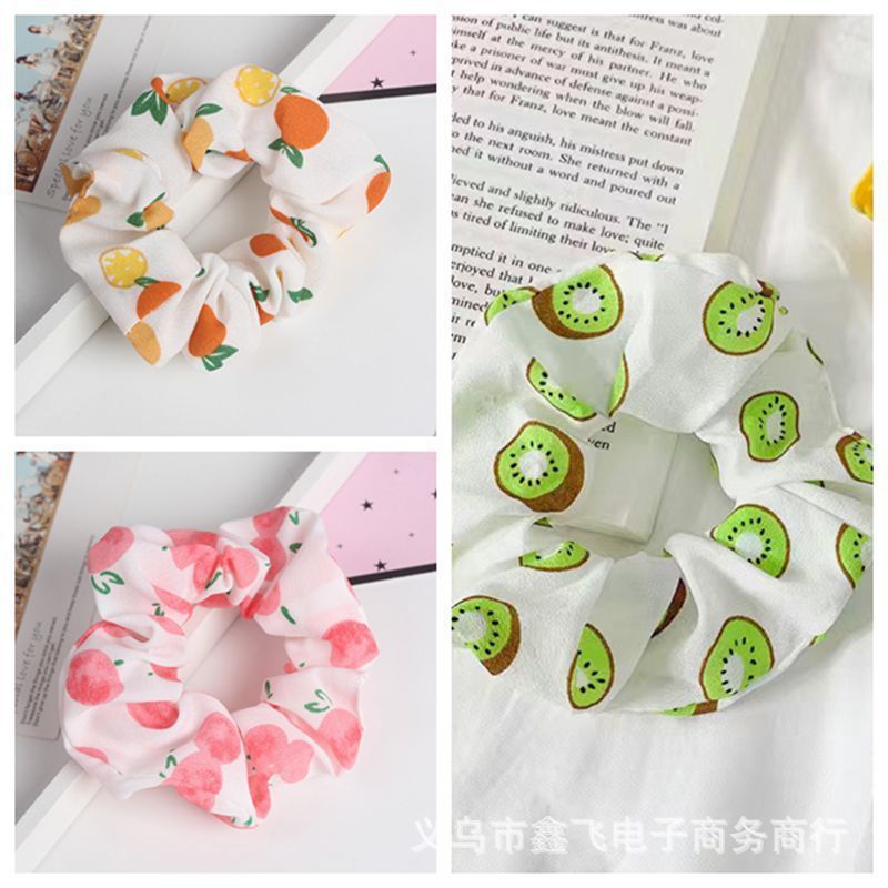 Fresh and clean mesh hair rope, large intestine flower wreath hair band, pig large intestine hair tie, high-elasticity hair accessory, wholesale and customized in South Korea pic 3