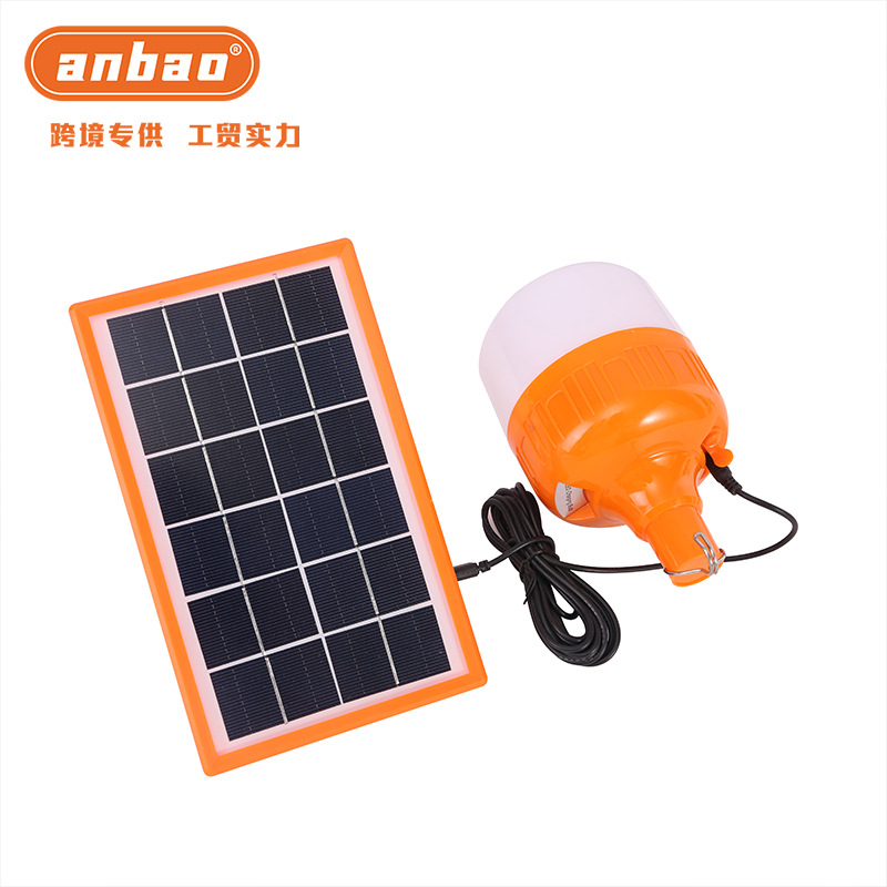 36W solar panel charging split solar LED bulb emergency lighting lamp, street stall night market camping lamp pic 4