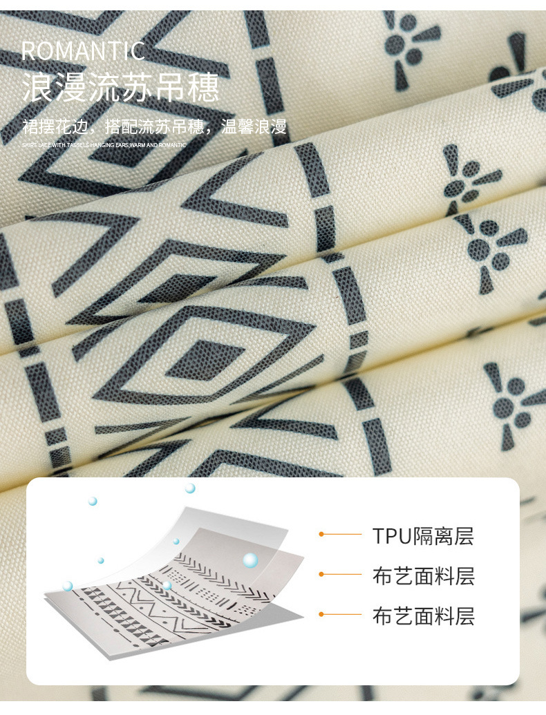 免洗棉麻波西米亚桌布 长方形流苏民族风艺术布艺 防水防油餐桌布 民宿装饰用品 其他分类详情8