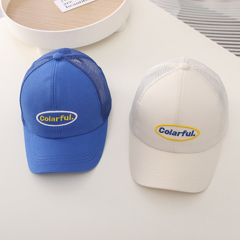 Sombreros para niños verano niñas sombrero de pato bebé mid-big boy gorra de béisbol para niños sombreado protección solar malla sombrero marca de marea pic 7