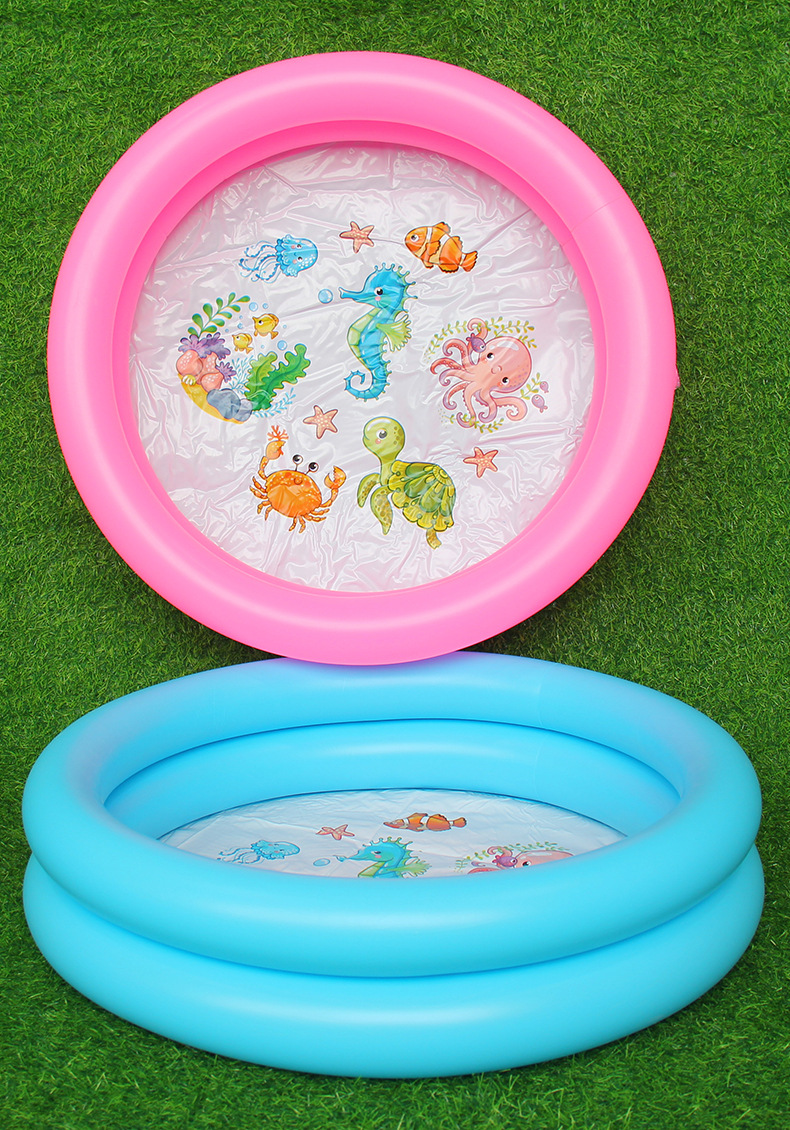 虹雨2环圆形水池充气儿童游泳池 家用沙池户外戏水池 家庭洗澡池详情10