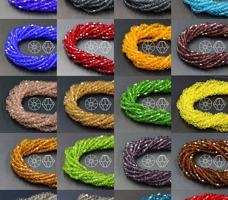 Wholesale of diy materials for diamond-shaped two-ended pointed beads, 2-8MM crystal loose beads, and wholesale of crystal glass beads pic 11