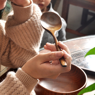 Love wood bowls, original wood plates, solid wood plates, tableware, salad bowls, wooden fruit plates, dried fruit and coarse grain shallow-mouthed bowls pic 8