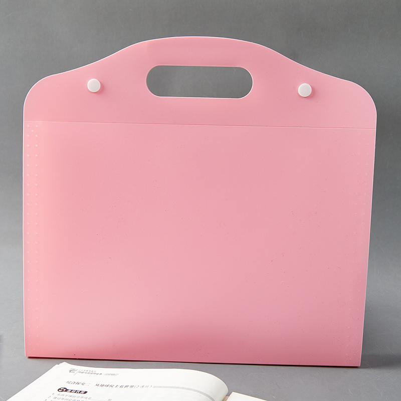 pp手提按扣风琴包圆13格入风琴夹纯色多层插页a4活页资料册定制详情25