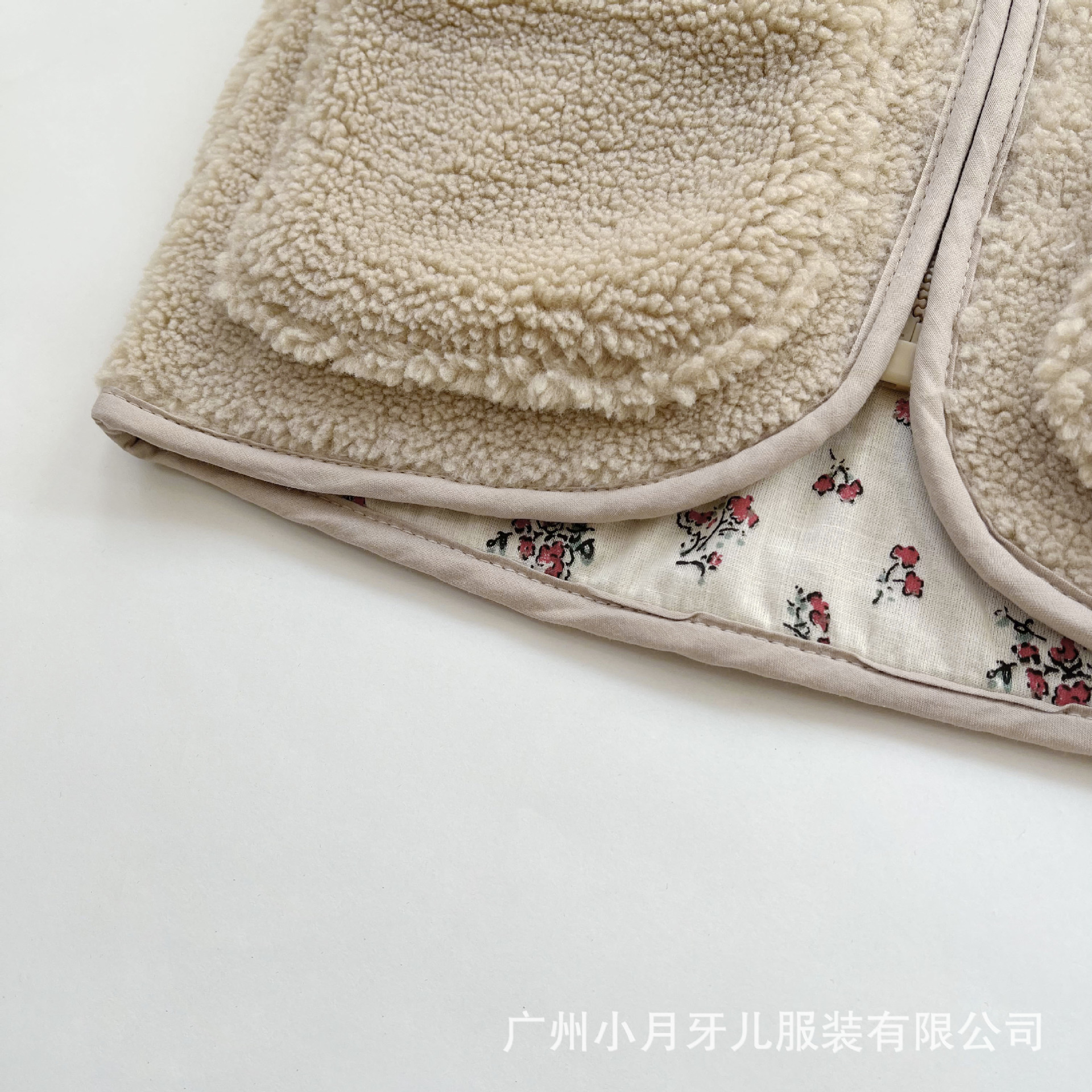 MiniCowMother cute floral imitation lambskin one-piece coat for boys, girls and children, solid-colored cotton coat for children pic 14