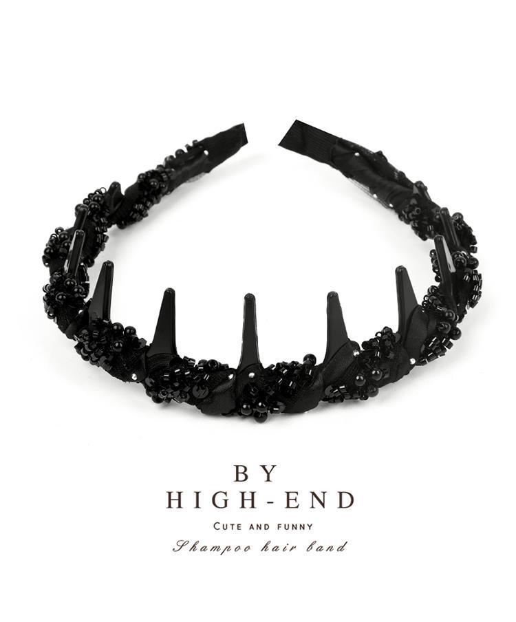 气质复古水钻黑色发箍女高级感洗脸压发防滑带齿头箍气质发卡头饰详情9