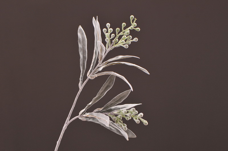 Dongli Flower Industry Factory Direct sales, wholesale of artificial flowers and fake flowers, 2-fork-scented green leaves, home decoration sample rooms, photography fake flower ornaments, one-piece consignment pic 7