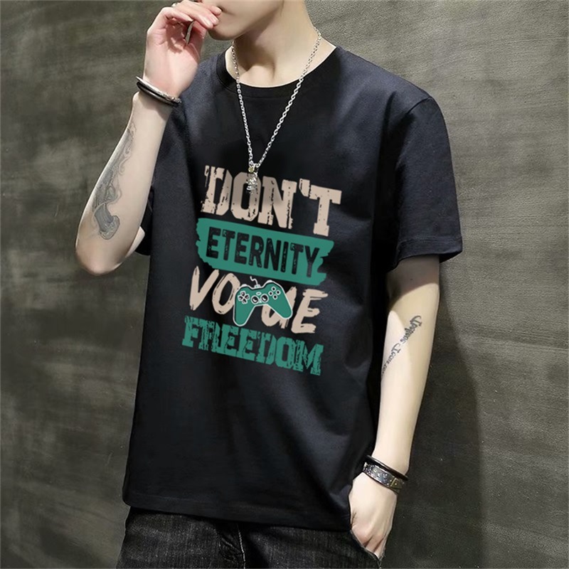 男士短袖t恤2024新款夏季潮流韩版宽松打底衫衣服体恤大码青少年详情8